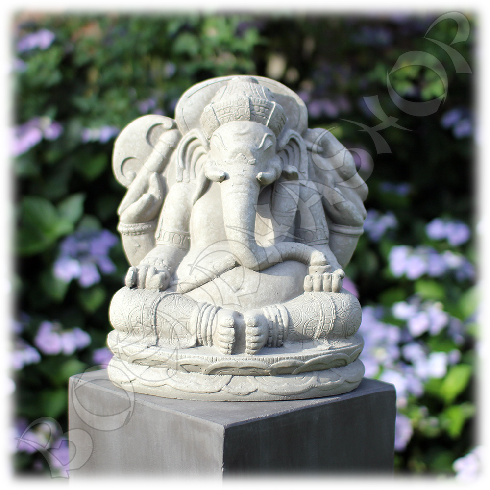 Ganesha tuinbeeld 40cm licht