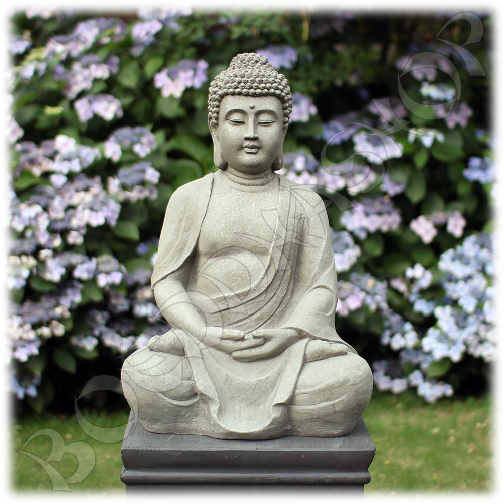 Tuinbeeld meditatie Boeddha licht