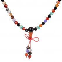 Meerkleuren Chakra mala ketting edelsteen