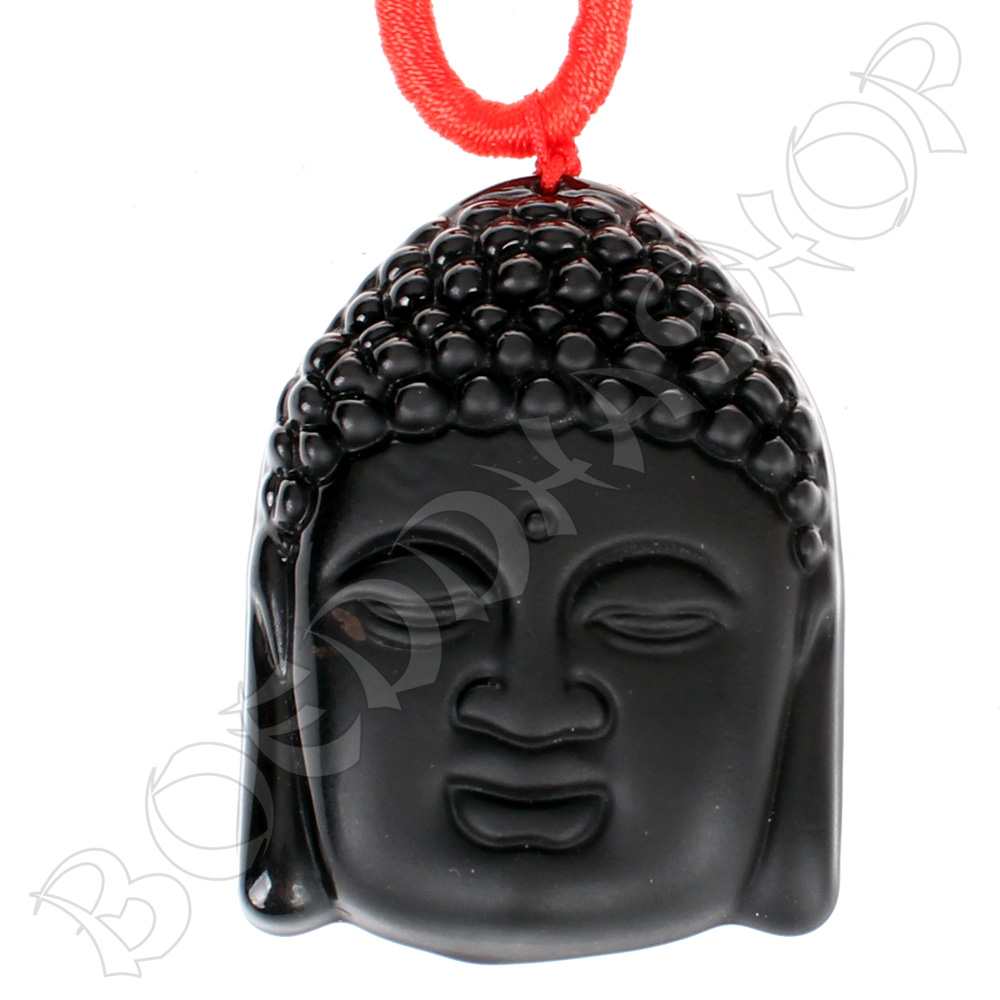 Thaise Boeddha hanger obsidiaan