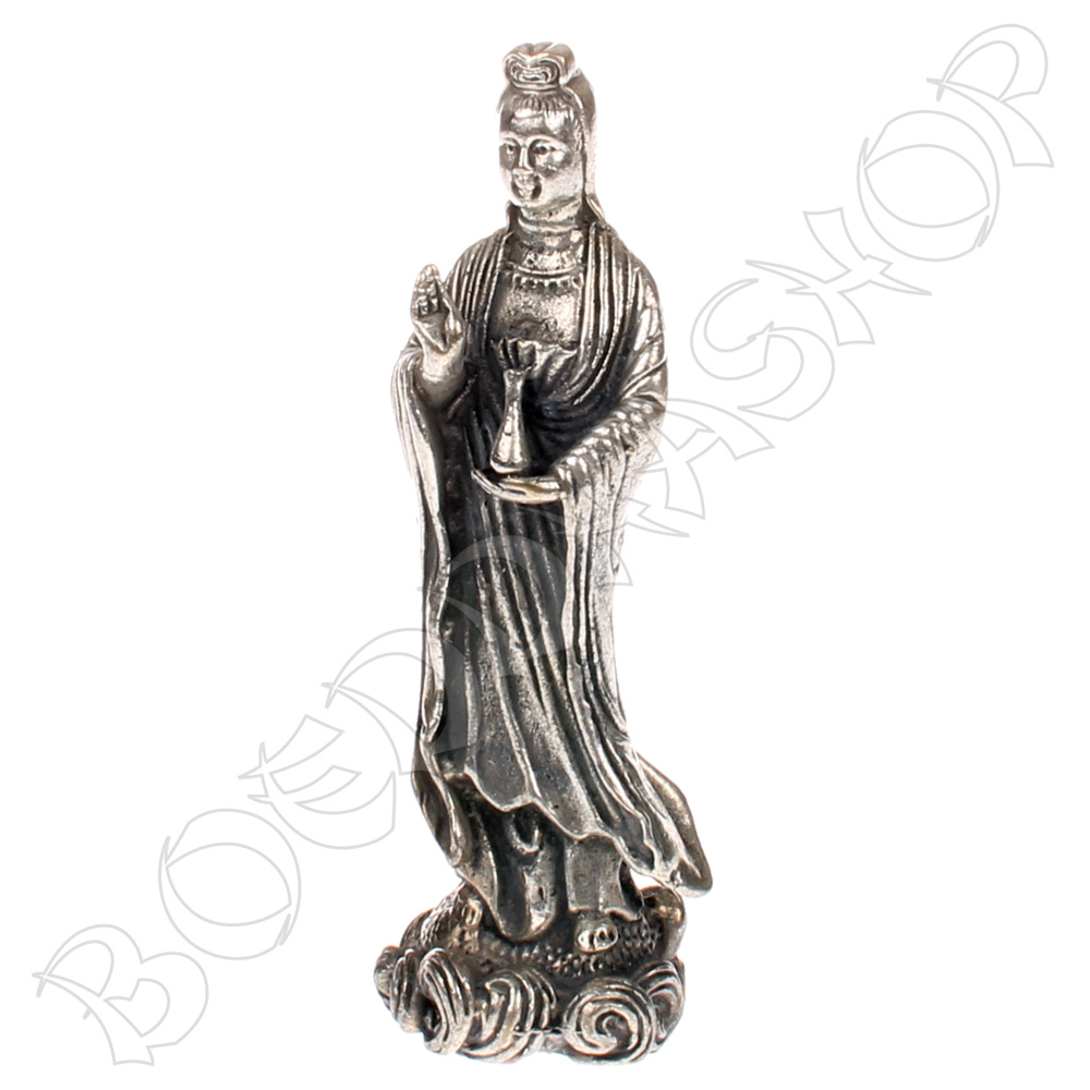 Bronzen staande Kwanyin