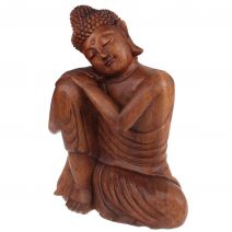 Slapende Indische Boeddha hout 40cm