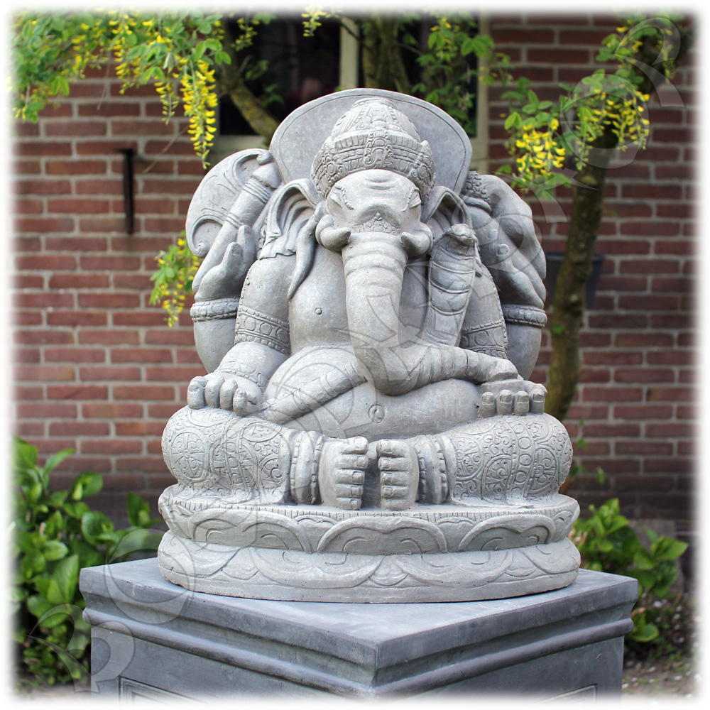 Reinig de vloer paniek schandaal Ganesha tuinbeeld XL licht | Boeddhashop