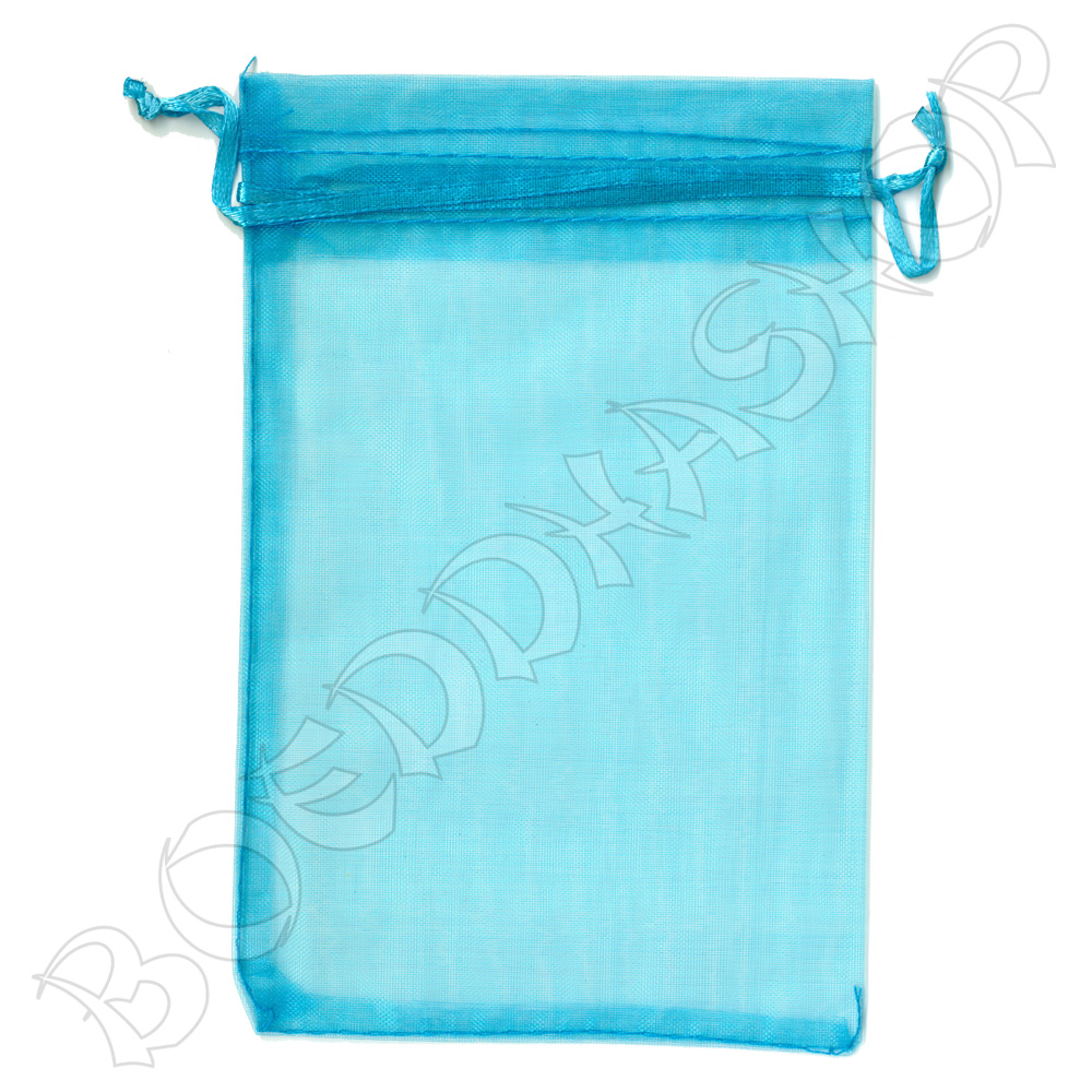 Organza zakjes 10x15 cm turquoise