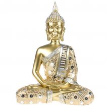 Thaise meditatie Boeddha goud met luxe gewaad