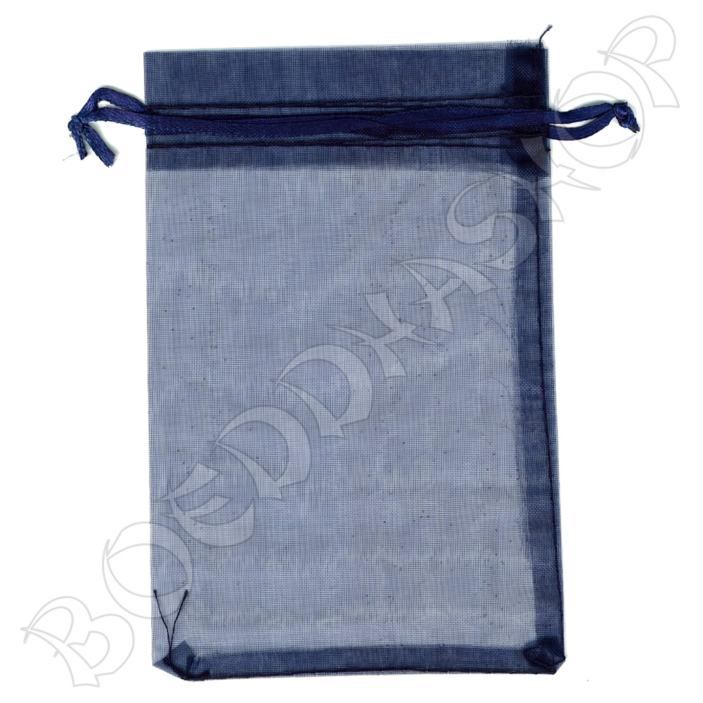 925_product Organza zakjes 10x15 cm donkerblauw