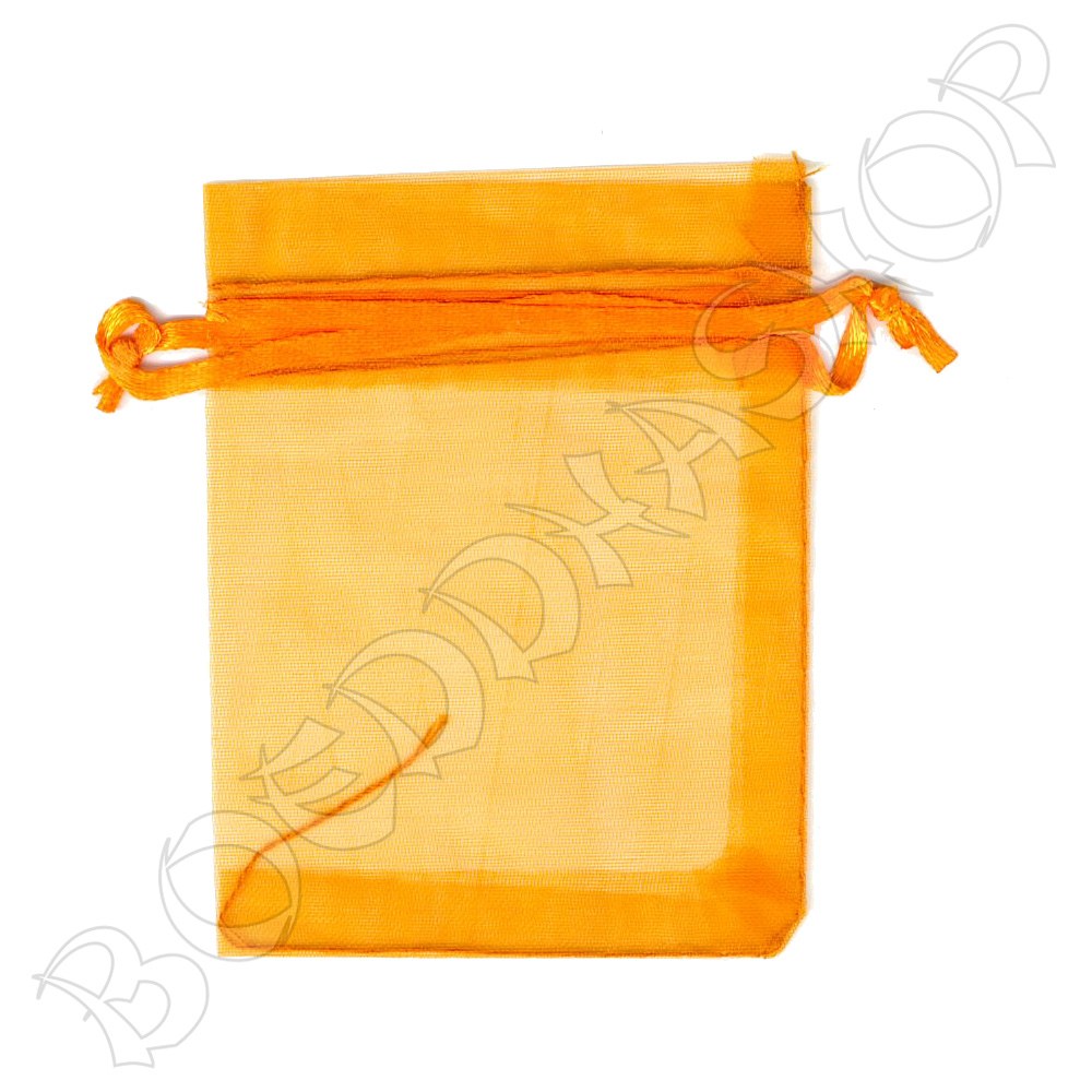 Organza zakjes 7x9 cm oranje