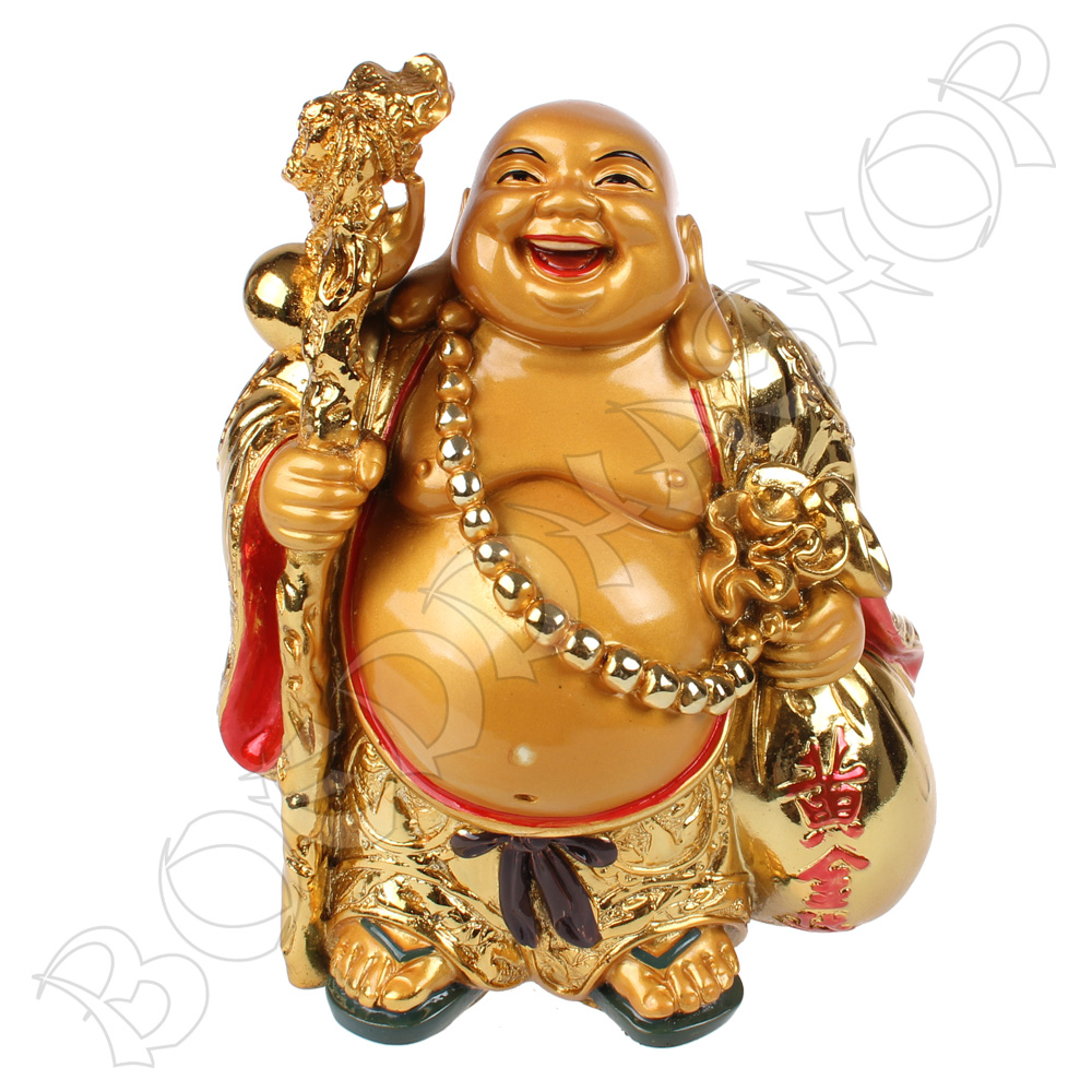 Boeddha met staf goud
