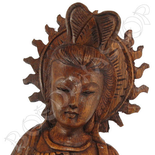 Houten Kwan Yin staand 45cm